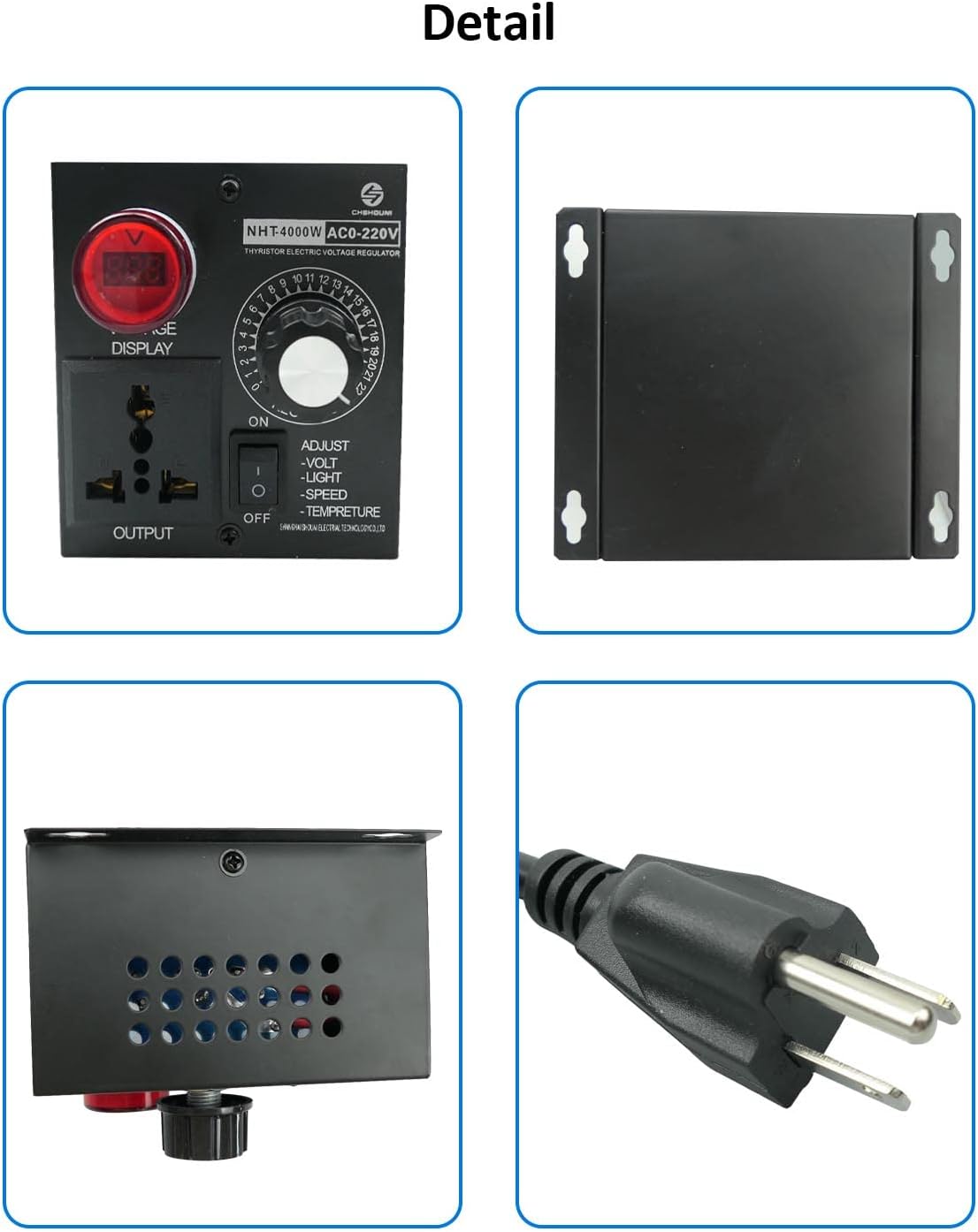 Fan Variable Speed Controller SCR Voltage Controller : Tools & Home Improvement