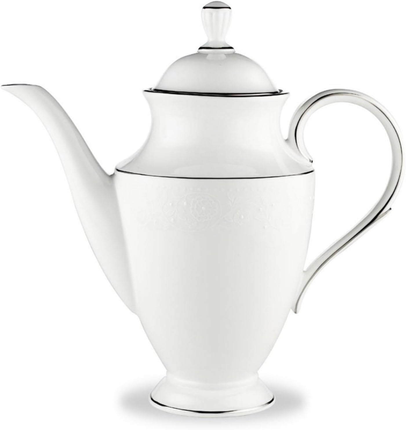 Lenox Floral Veil Bone China Platinum Banded 13" Oval Platter