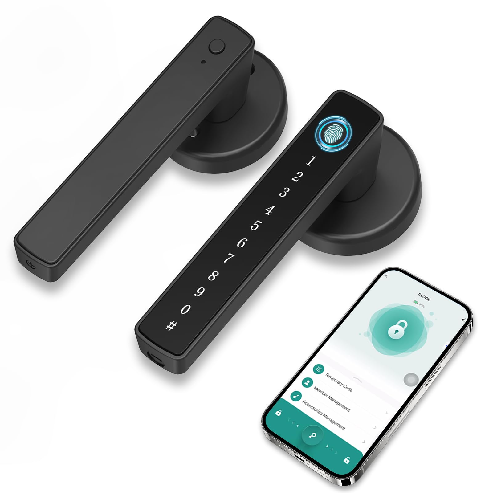 Fingerprint Door Lock - Smart Keypad & App Control -1
