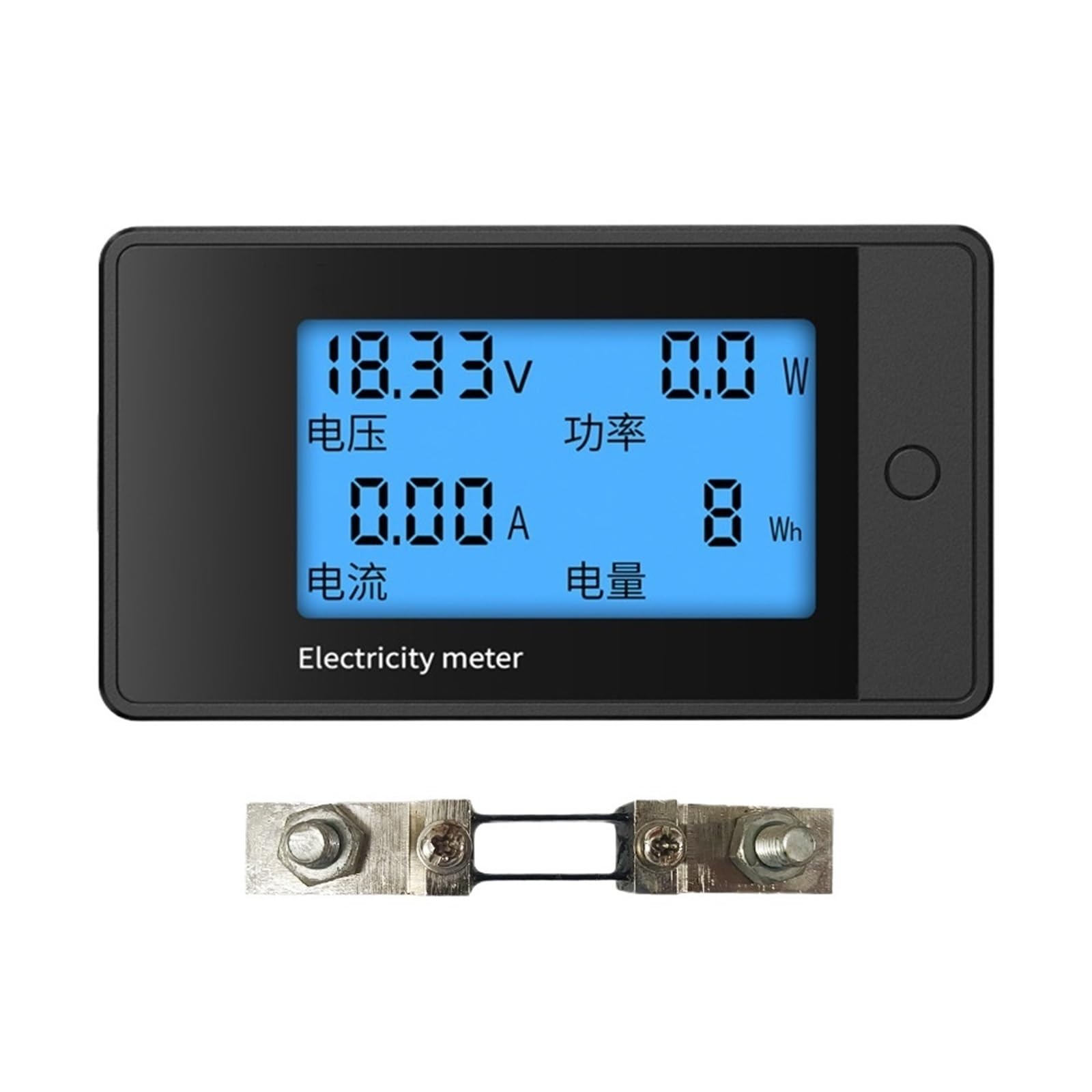 Misuratore digitale 20A/50A/100A/200A DC8-100V Voltmetro Amperometro LCD 4 in 1 DC Tensione Corrente Potenza Rilevatore di Energia Amperometro Shunt (Viola)