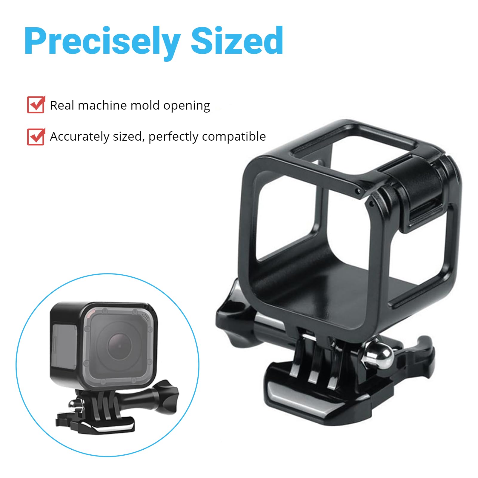 Estuche Protector Con Montura Rápida Para GoPro Hero 4/5 Session, Marco De PC Con Hebilla Y Base Estándar, Incluye Tornillo Largo