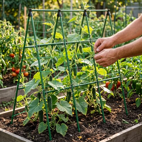 Soporte de metal de 2,1m de altura para guiar rosales y plantas trepadoras en jardín 8