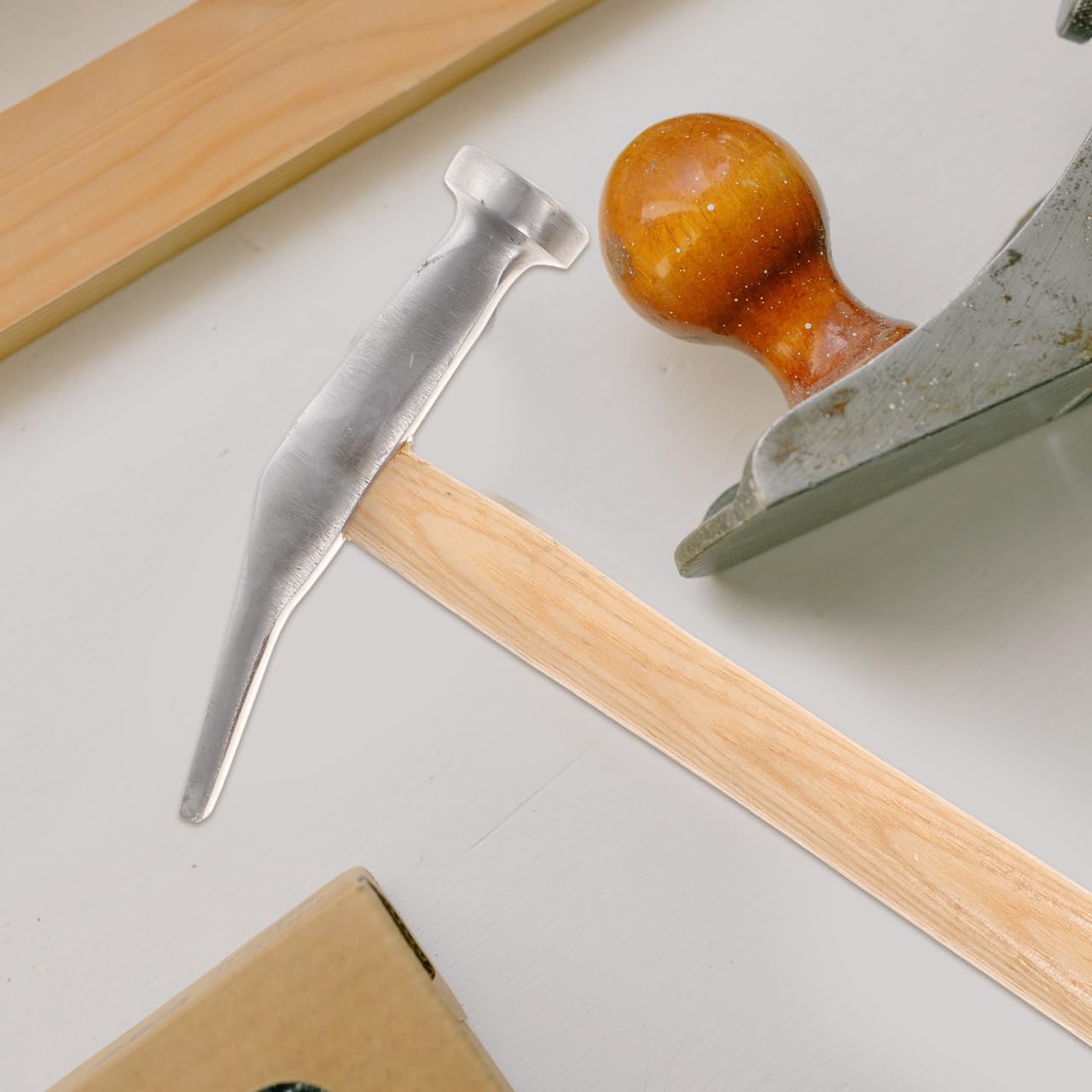 Healifty Martelletto in acciaio con manico in legno 9.45 pollici leggero e antiruggine, ideale per la riparazione delle scarpe e la produzione di scarpe