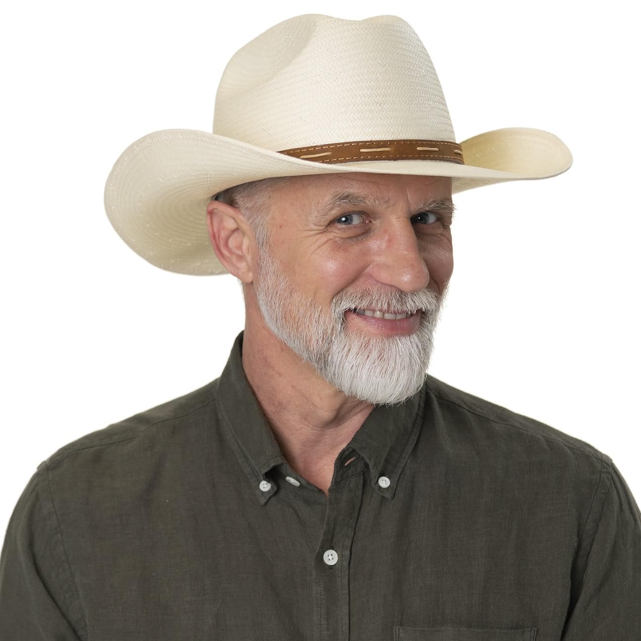 STETSON Edcouch Western kapelusz kowbojski wiskoza sloma toyo skorzany pasek Meski Wiosna Lato