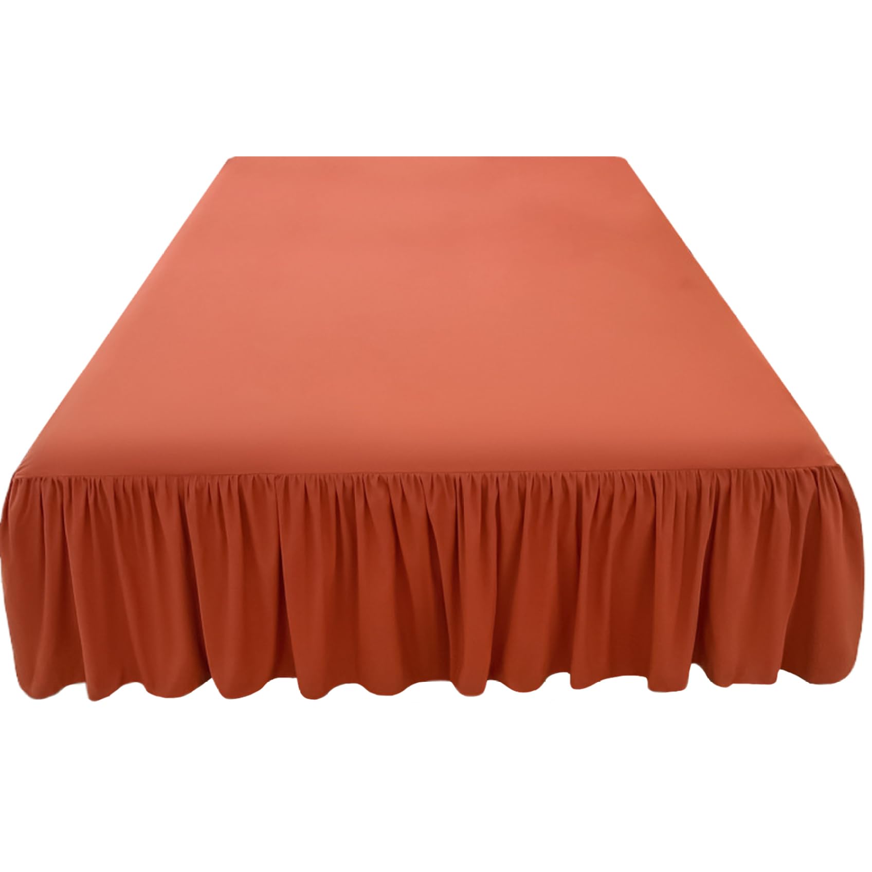 Jupe de lit Queen orange pour cacher le sommier et bloquer la poussière