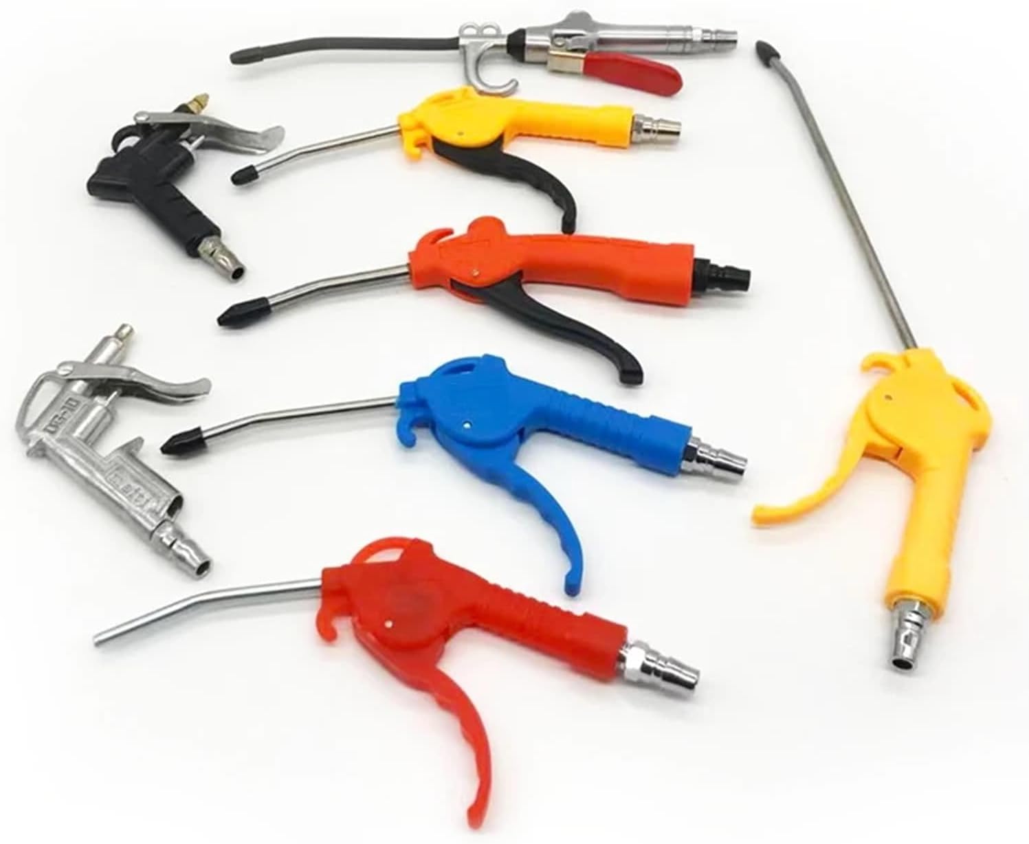 Dust Blowing Gun Air Pump Blowing Gun Jet Gun Extended Soot Blowing Gun Pneumatic Tool Dust(Color:Blue-Short)