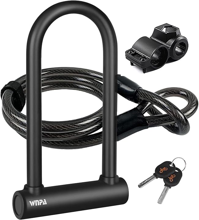 Blocco u bicicletta anti-taglio lucchetto per bicicletta con cavo flessibile wnpa Part2408
