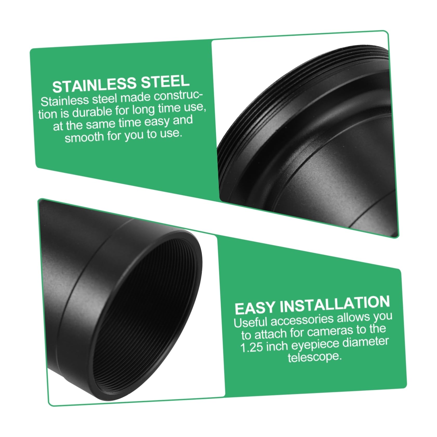 OSOLADY Astronomy Telescope Adapter: 1.25 Inch t Mount Ring M42 Threaded for Eyepiece and SLR Camera Compatibility