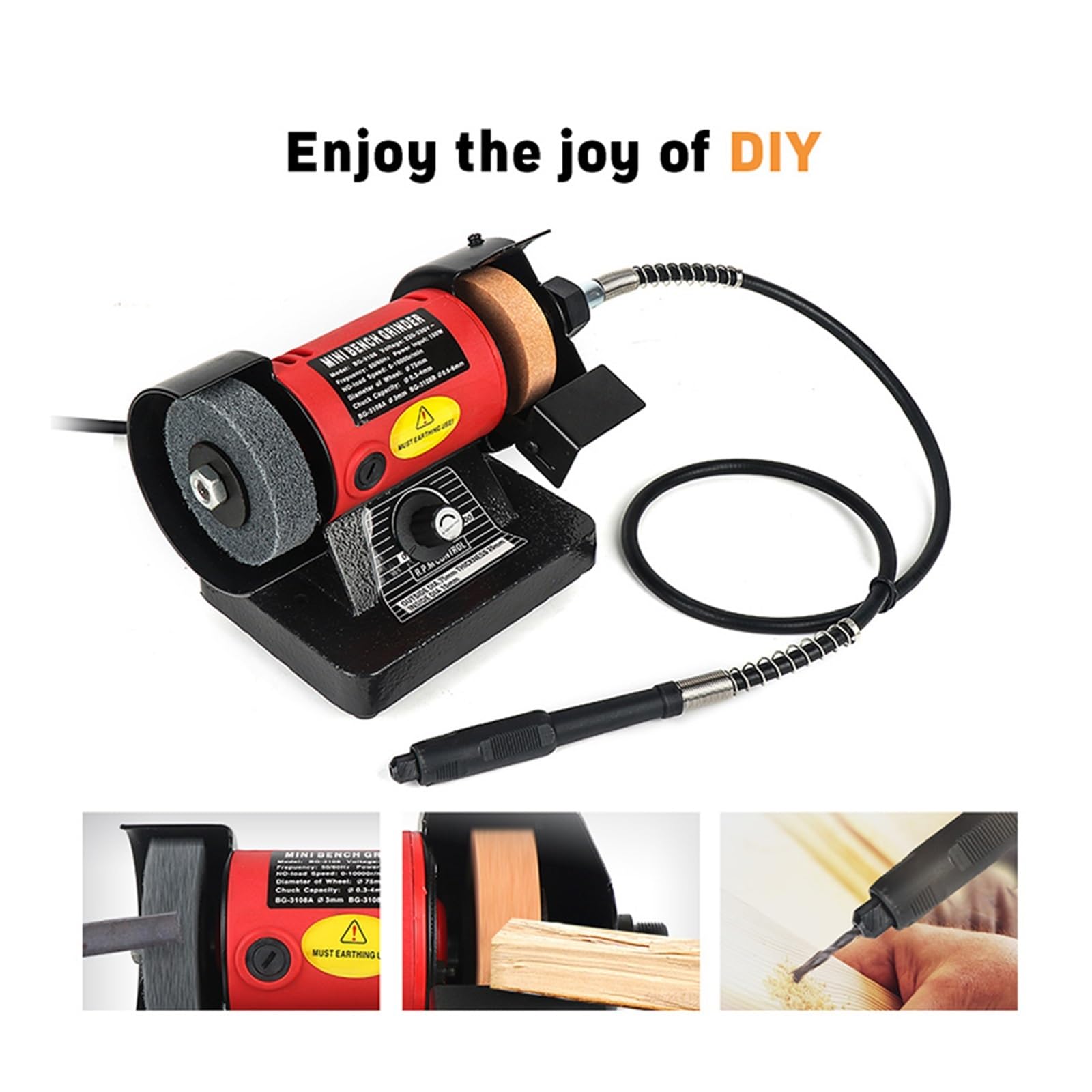 Esmeriladora de Banco, Amoladora de versatilidad de banco, amoladora eléctrica, máquina pulidora, pulidora for amoladora de banco, for joyería, máquina de molienda Dental, para moler, pulir y taladra