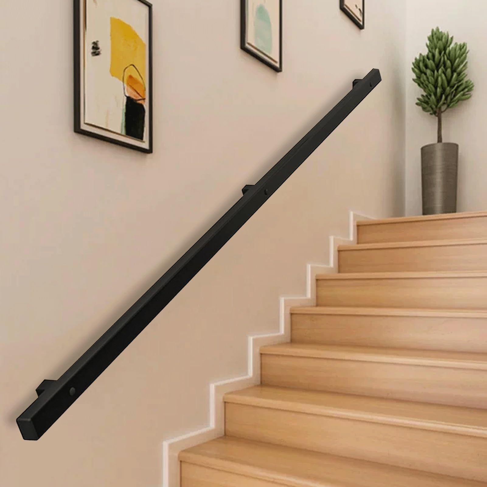 Main courante d'escalier en fer forgé anti-chute de 6m pour rassurer seniors et enfants