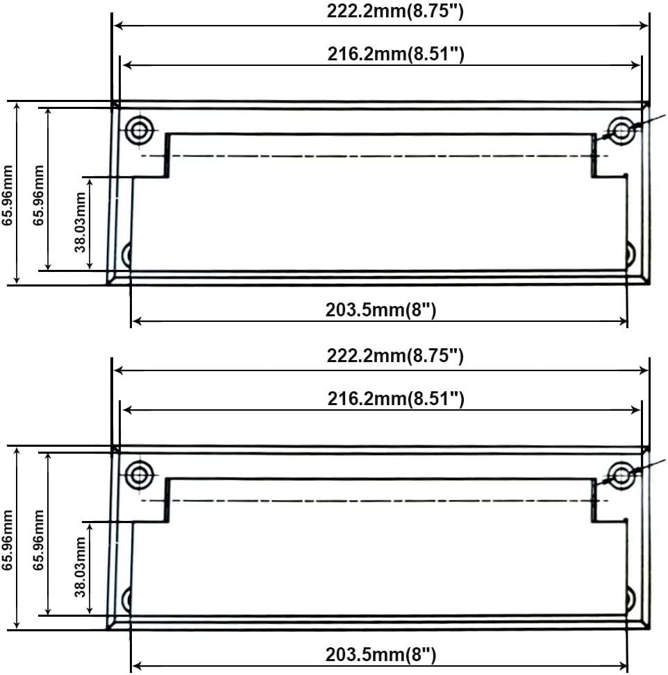 QCAA Solid Brass Mail Slot, with Solid Brass Interior Frame and Solid Brass Back Plate, 8-7/8''X2-7/8, Matte Black, 1 Pack, Made in Taiwan