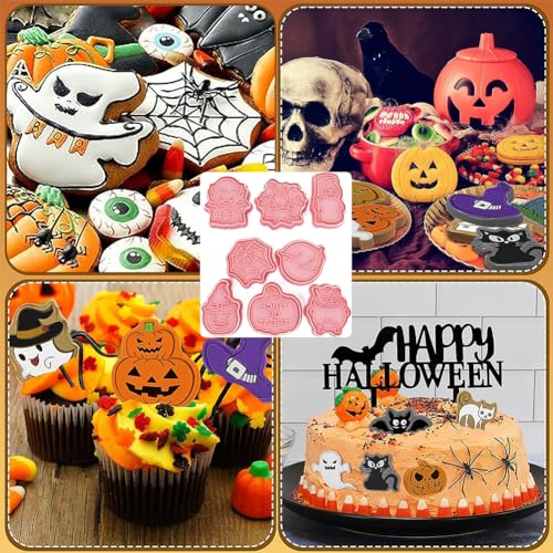 ZOOMPIL Halloween Ausstechformen Set Aus Kunststoff, Plätzchen Ausstecher Fondant Zubehör Backen für DIY Süßigkeiten Keks, 24 Stück – Ansicht 7