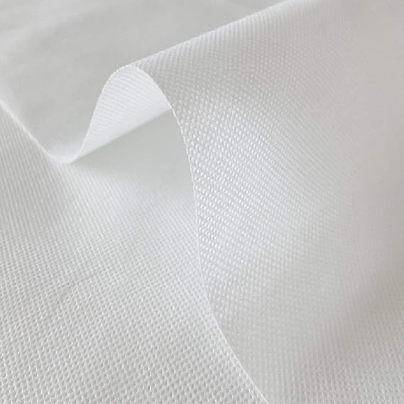 AK TRADING CO. Nonwoven 100% Polypropylene Fabric | Non-Woven Spunbond Interfacing for Sewing and Filters, 42 GSM (Medium Weight) (60 Wide, White - 10 Yards)