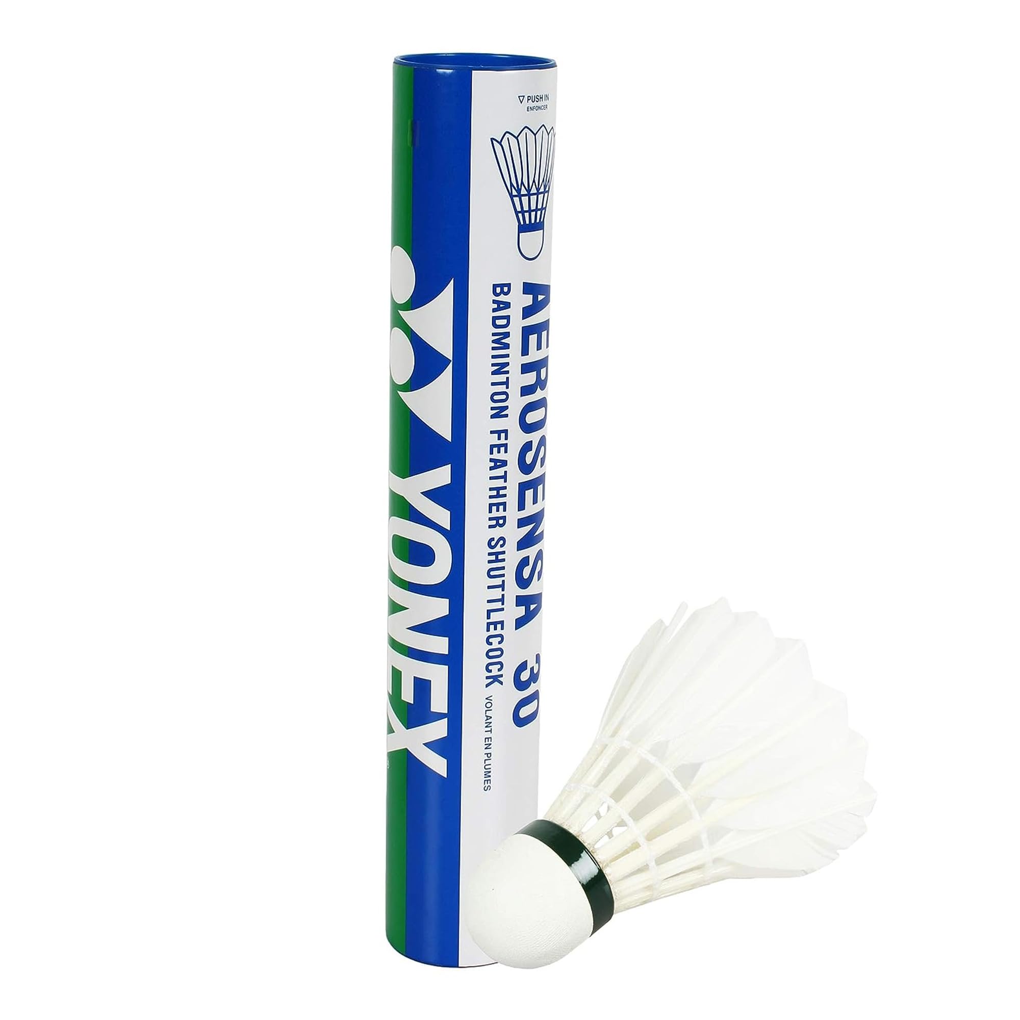 YONEX Federbälle Aerosensa 30, 12 Stück, Weiß