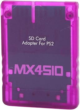 Septpenta MX4SIO SIO2SD Memory Card Adapter for PS2 Fat Console, Strong and Stable, Hand Made, Replacement Memory Card ReaderTF Card Not IncludedPurple
