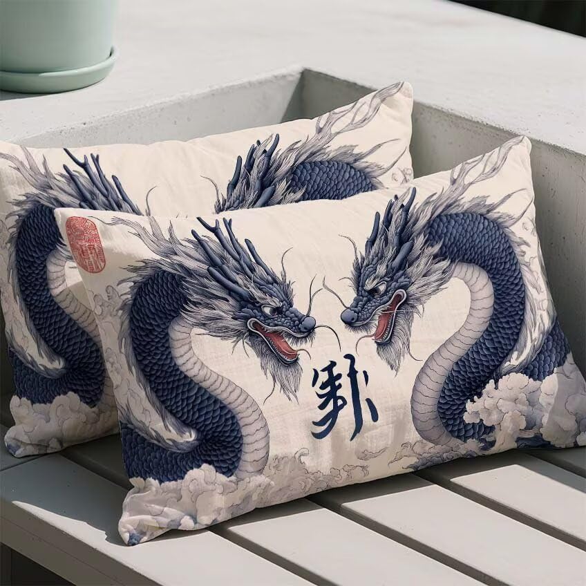 Housse coussin extérieure imperméable bleu marine pour protéger vos grands oreillers