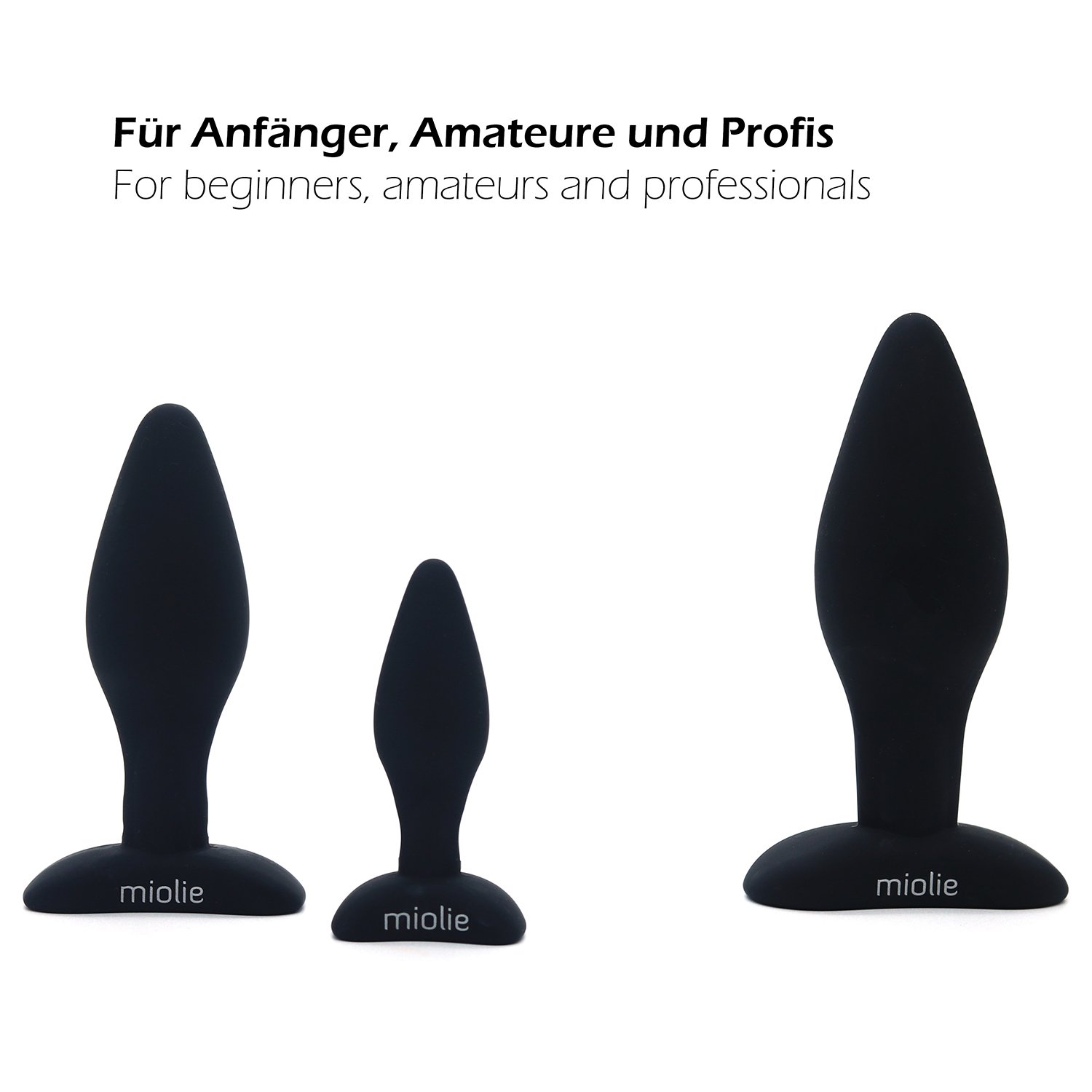 strapon doppeldildo MIOLIE Analplug Set in 3 verschiedenen Größen, für Einsteiger und  Fortgeschrittene geeignet (Ø 28, 40 & 45 mm), mit Standfuß, Analdehner für  Frauen und Männer, Silikon Plugs…… : Amazon.de: Drogerie & Körperpflege