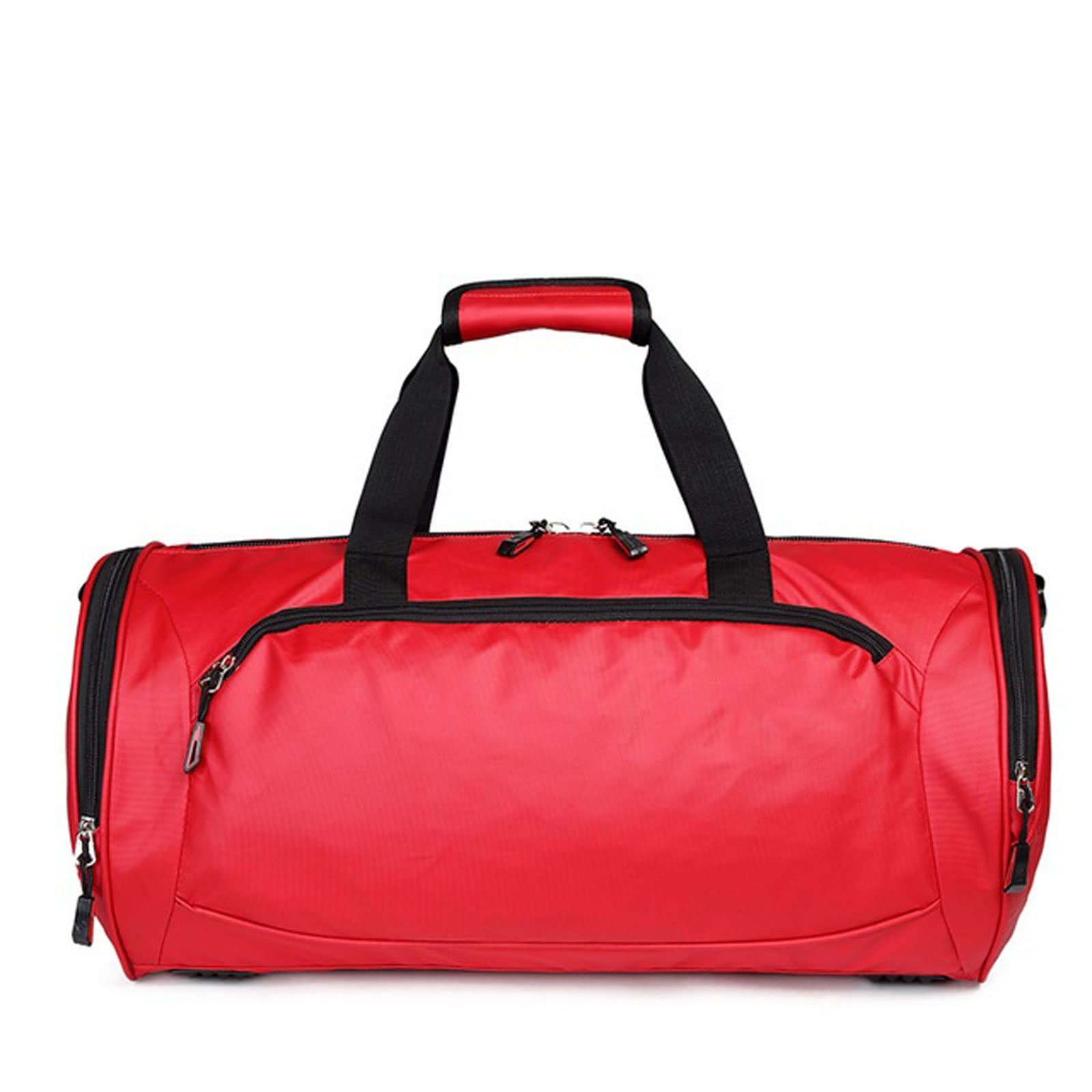 Borsa da uomo impermeabile, borsa da palestra, borsa da viaggio per basket con scomparto per scarpe, borsa da allenamento sportiva, borsa da calcio, borsa da viaggio per donna e uomo (blu) (rosso)