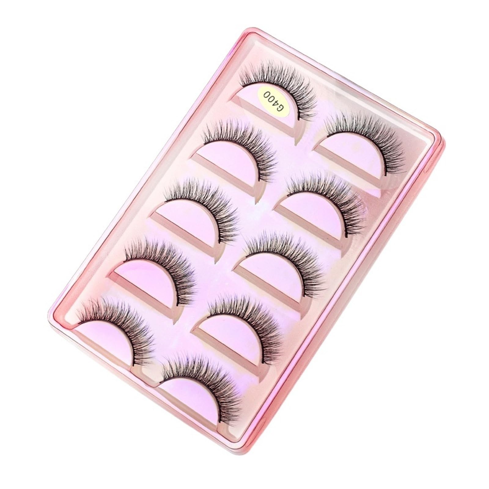 UAMOU Mink Lashes Bulk 5 Pair Natural Long Faux Cils Cilios Mink 3D False EyeLashes Makeup Fluffy Eye