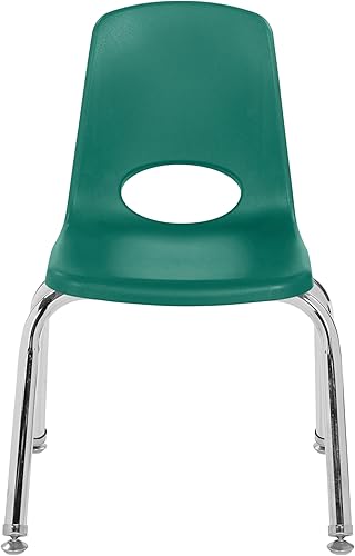 Miniatura 271 de Factory Direct Partners 10355-BL Silla escolar apilable de 10 pulgadas, asiento apilable para estudiantes con patas de acero cromado y rodamientos