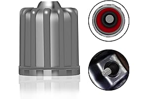 Universal Gray Tire Valve Caps for Metal Valves (20 Pack)