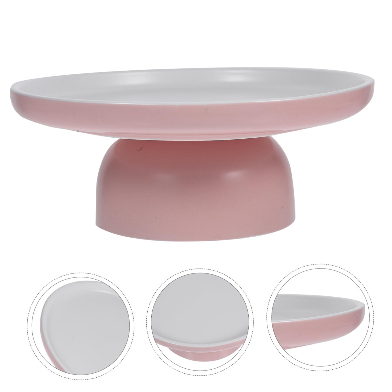 Tortenplatte Porzellan mit Fuß Stabile Breite Basis Glatte Oberfläche Eleganter Servierteller für Kuchen Obst Dessert und Tischdeko