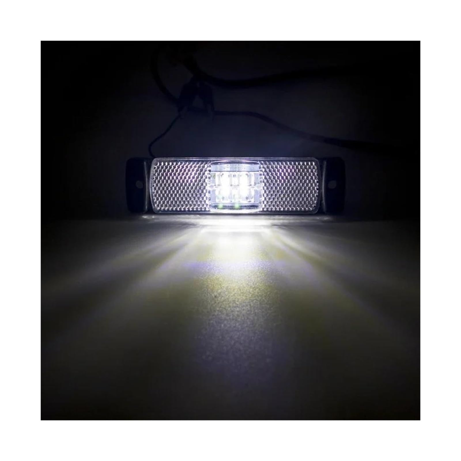 Per Ford Per Camion 10 Pz 12 V 24 V Camion Indicatore Laterale Luce Luci Del Rimorchio Riflettore Vane Luci Di Ingombro Freccia Laterale(10x white)