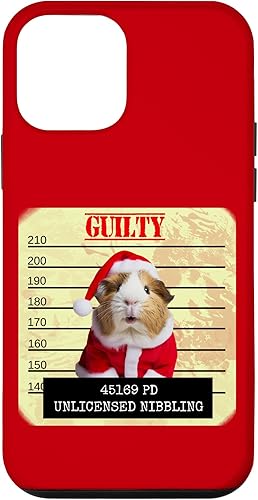 iPhone 12 mini Guinea Pig Santa Christmas Pet Guilty Cavy Claus Mugshot Case disponible en Yaxa Venezuela