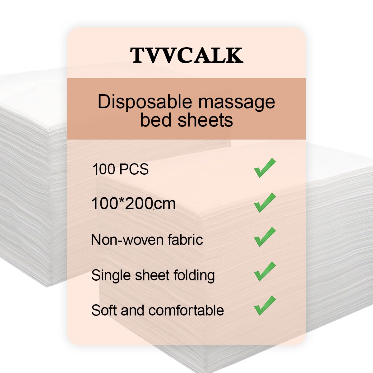200 unidades de sábanas desechables, sábanas desechables para mesas de masaje, almohadillas desechables para camillas de masaje, spa y tatuajes, salón, tela no tejida, 80 x 180 cm (100-100 x