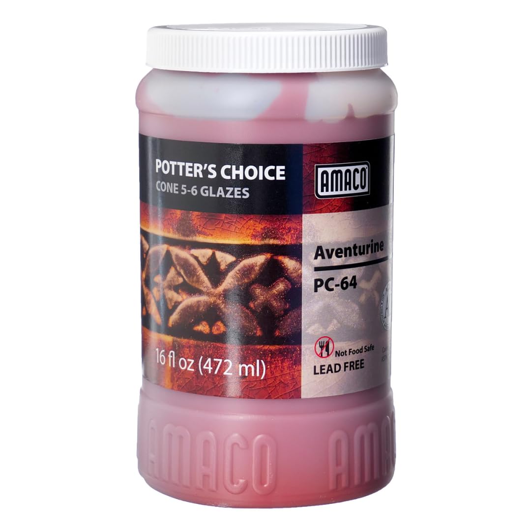 AMACO Potter's Choice Glaze, 16 oz. (473 mL), PC-64 Aventurine