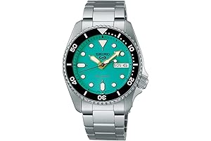 Seiko 5 Sports Men's Automatic Watch with Stainless Steel Bracelet & Teal Dial - SRPK33K1