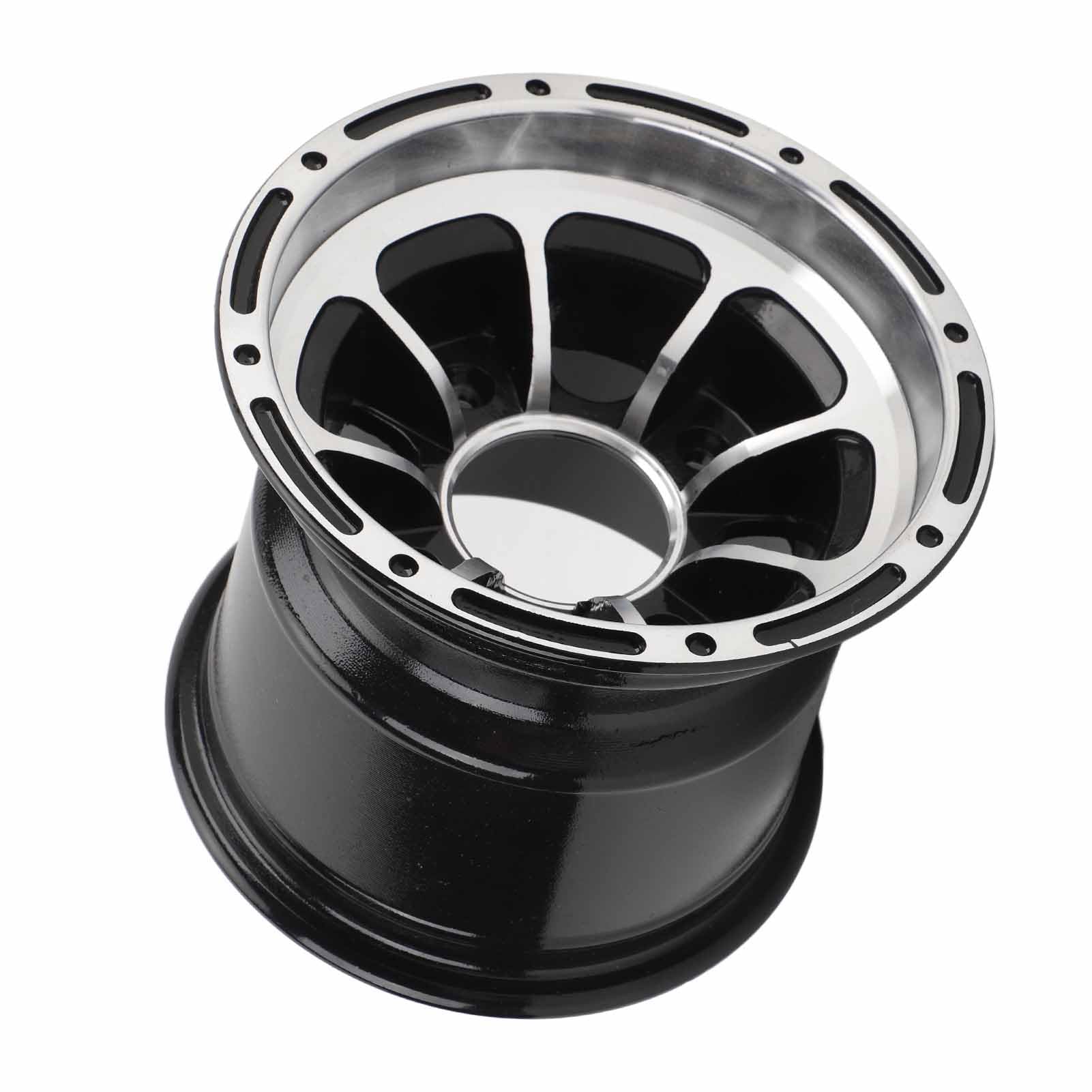 Bediffer Cerchione ATV in Lega di Alluminio Ad Alta Resistenza 8 Pollici, Look Sportivo per Quad, Carrello Go Kart, Cerchione UTV (Ruota Posteriore),Pneumatico
