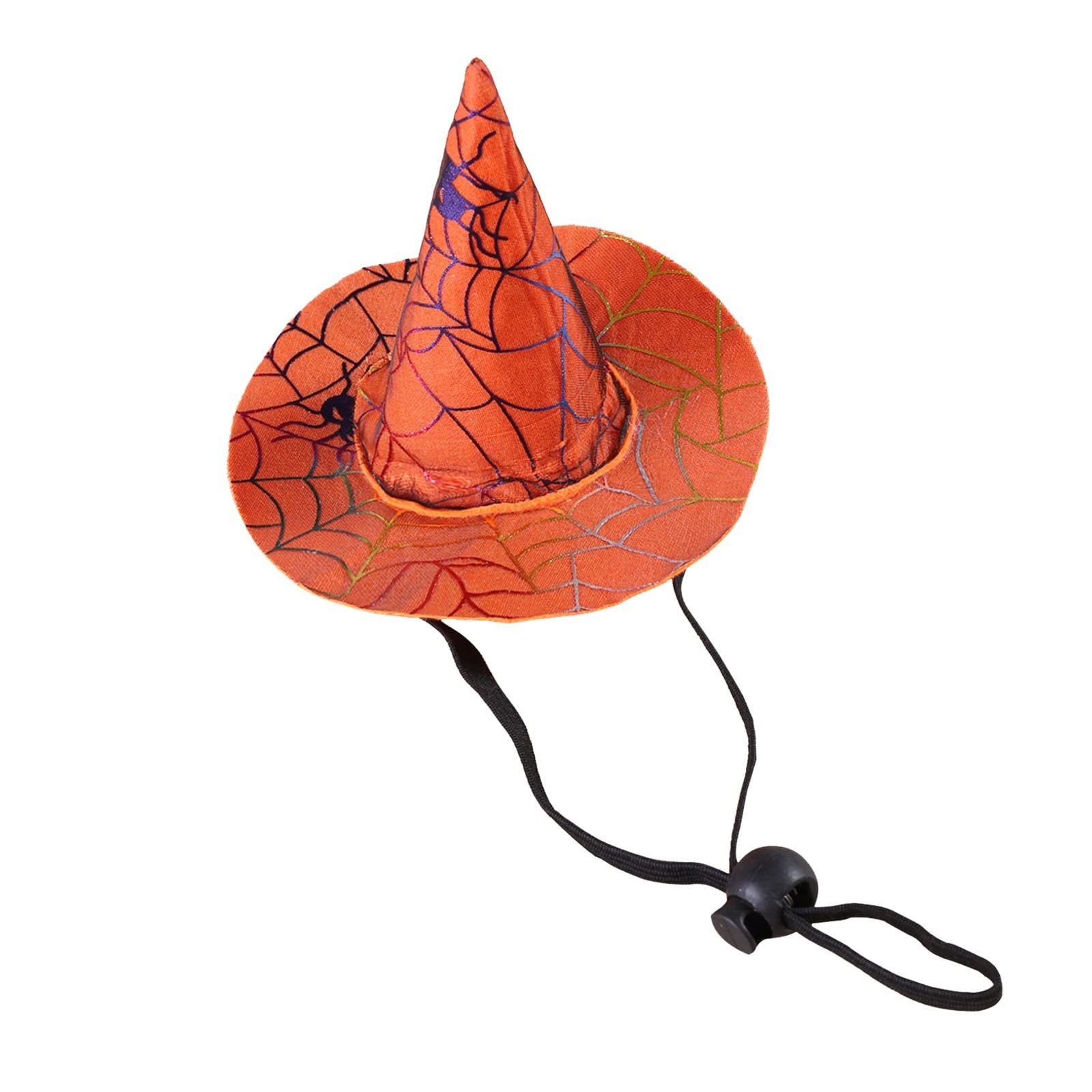 Halloween Pet Hat Transforming Dog and Cat Witch Costume Cosplay Accessory with Ornaments for Festive Celebrations (Orange, One Size)
