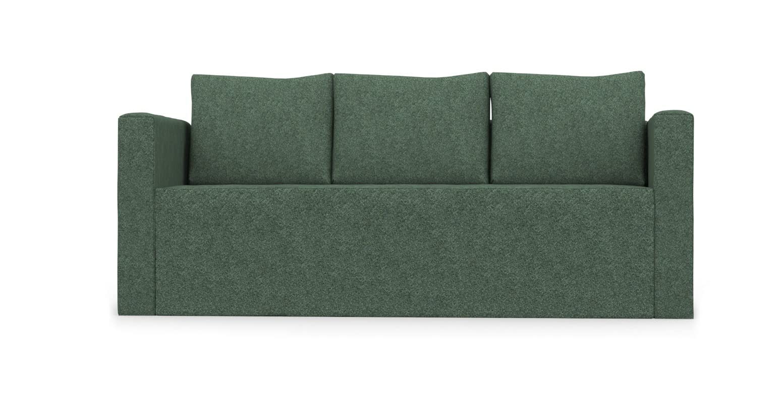 comfortly 3-Seat Sofa Bed Slipcover Replacement Hand Made Compatible with FRIHETEN Sleeper Couch - COVERS ONLY (Heavy Duty - Green)