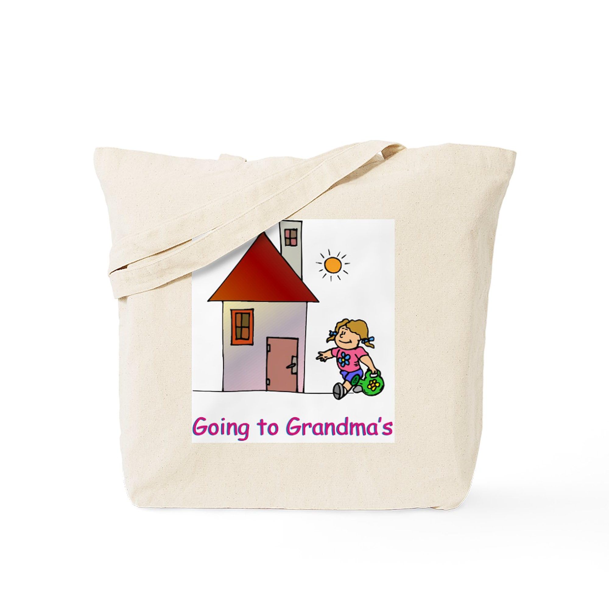 CafePress Going To Grandma's Tote Bag Reusable Natural Beige Canvas Shopping Bag