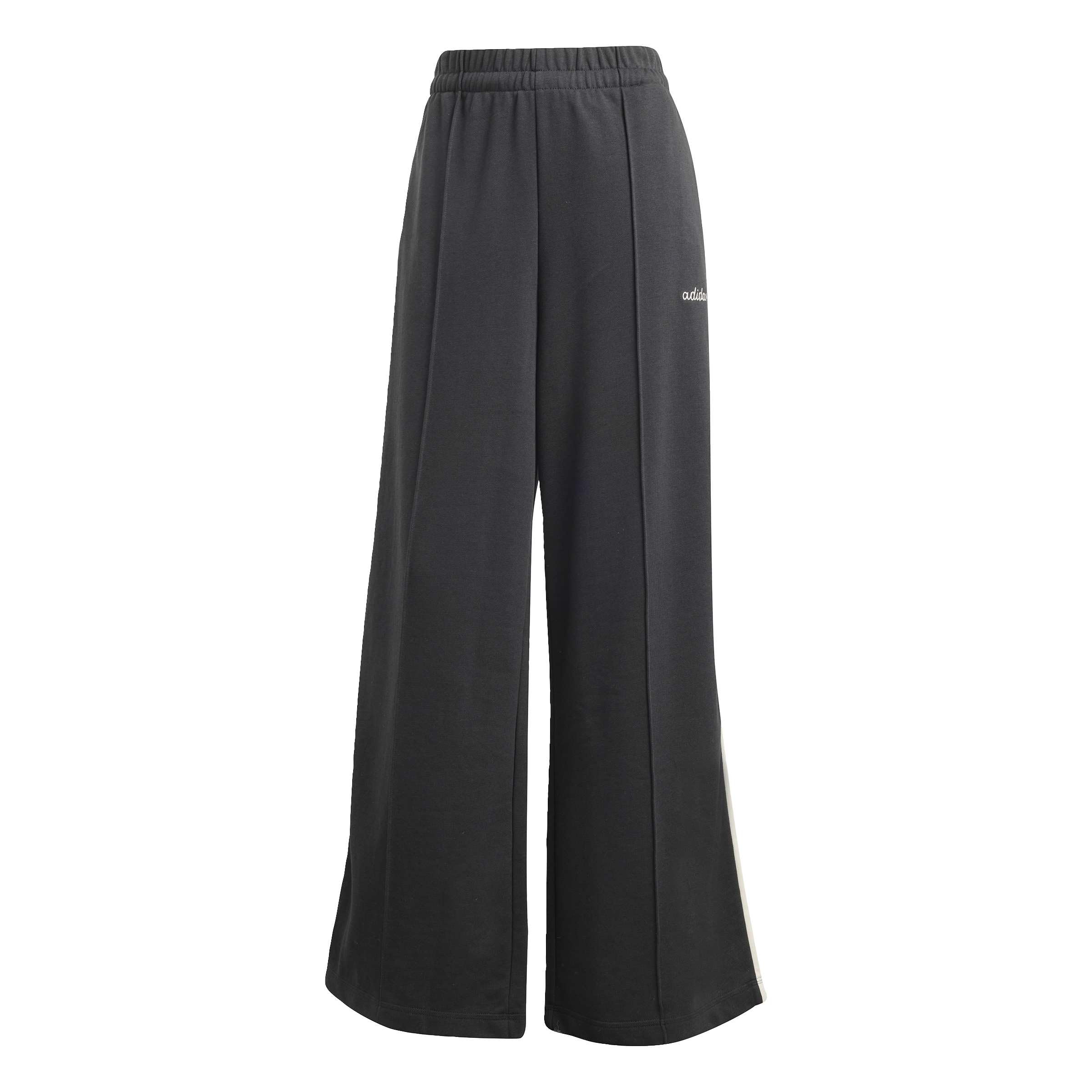 adidas Women's Seasonal Essentials Colorpop Pants with Embroidered Graphic, Black/Off White, XS