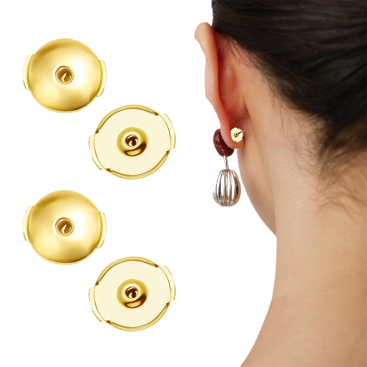 Amazon.co.jp: 雲見 ピアスキャッチ 4個 落ちない 取れないピアス