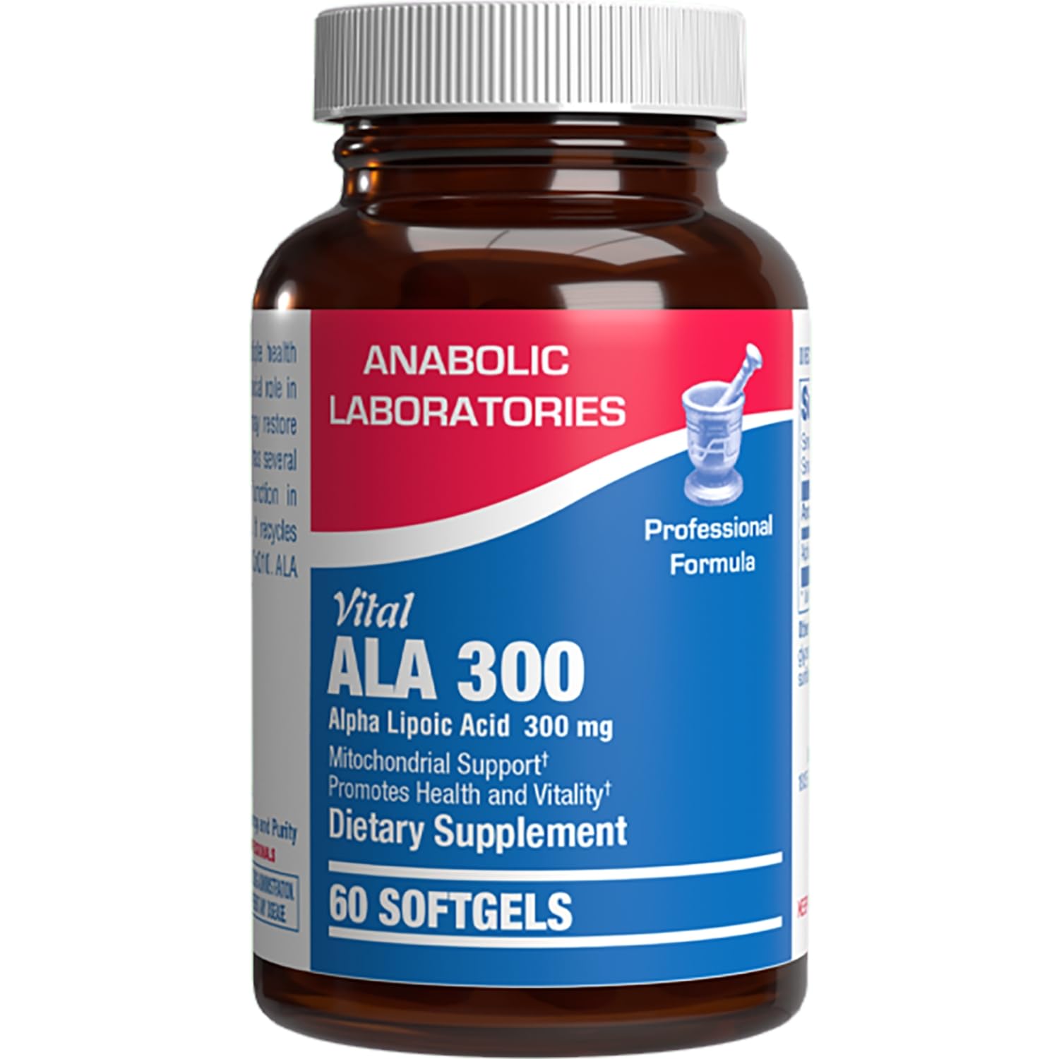 Alpha Lipoic Acid 300mg - Clinical Formula ALA Supplement for Liver Eye Brain Mitochondria Energy Antioxidant & Nerve Support - Non-GMO Soy Free & Easy to Swallow Softgels - 60 Servings