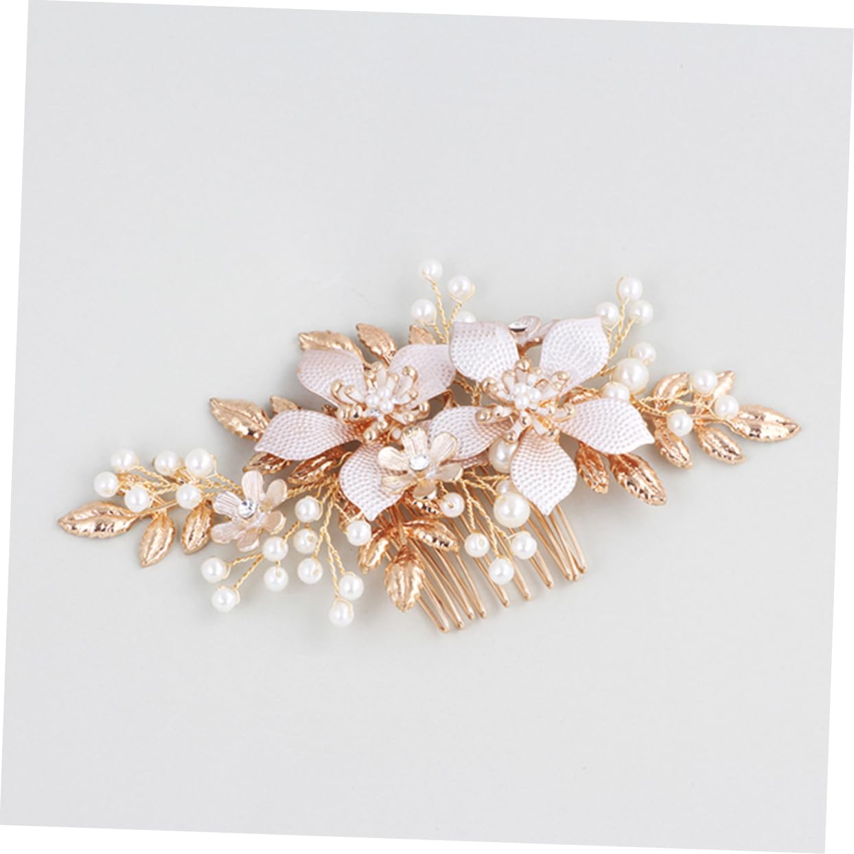 Housoutil 3pcs Elegant Bridal Comb Wedding Hair Combs Pearl Clips Hair Accessories for Bride Crystal Headpiece Perfect for Special Events