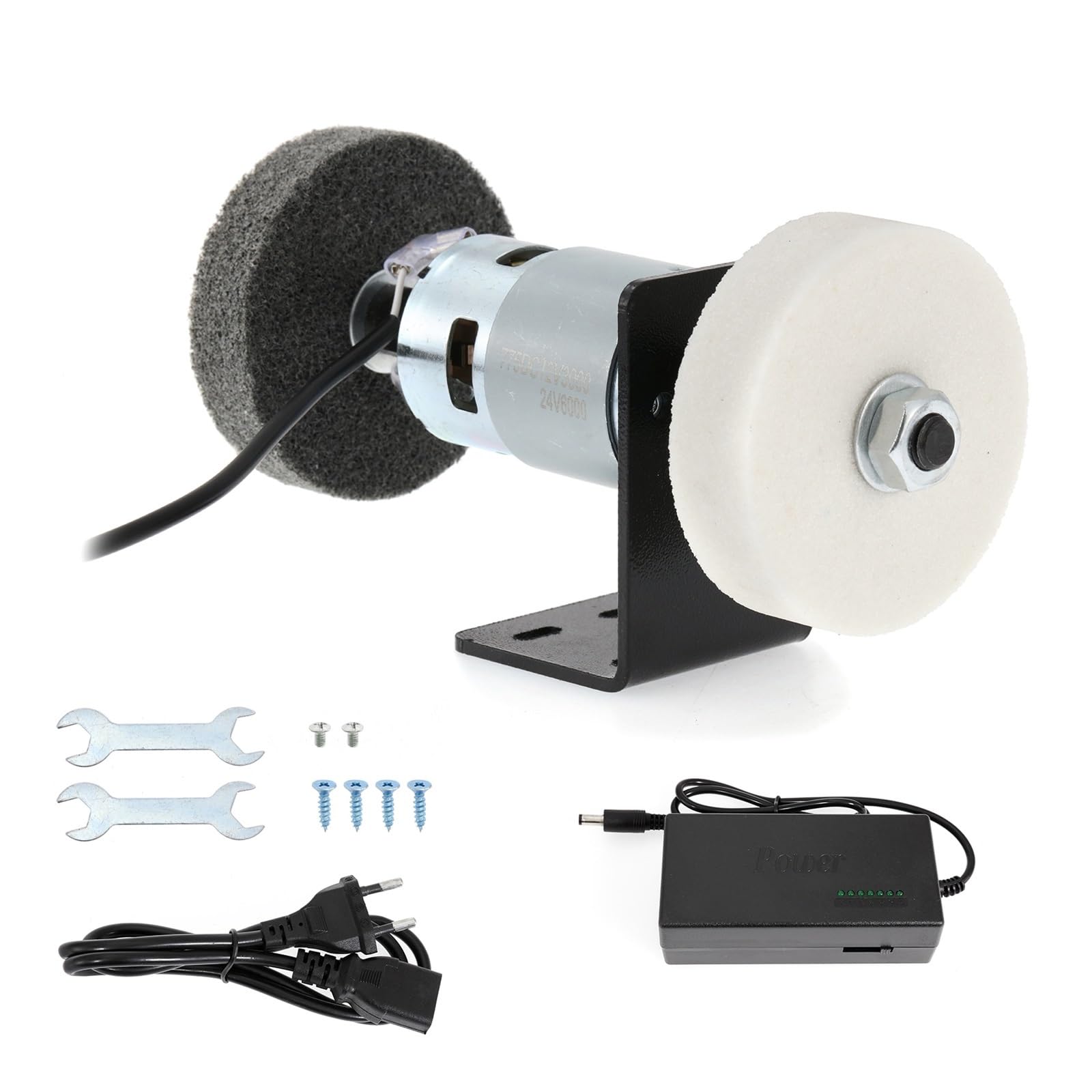 Esmeriladora de banco Rectificadora pequeña for el hogar, amoladora de cuchillos, Motor DIY, Mini Micro pulido, rueda de eléctrica, amoladora de mesa, lijado