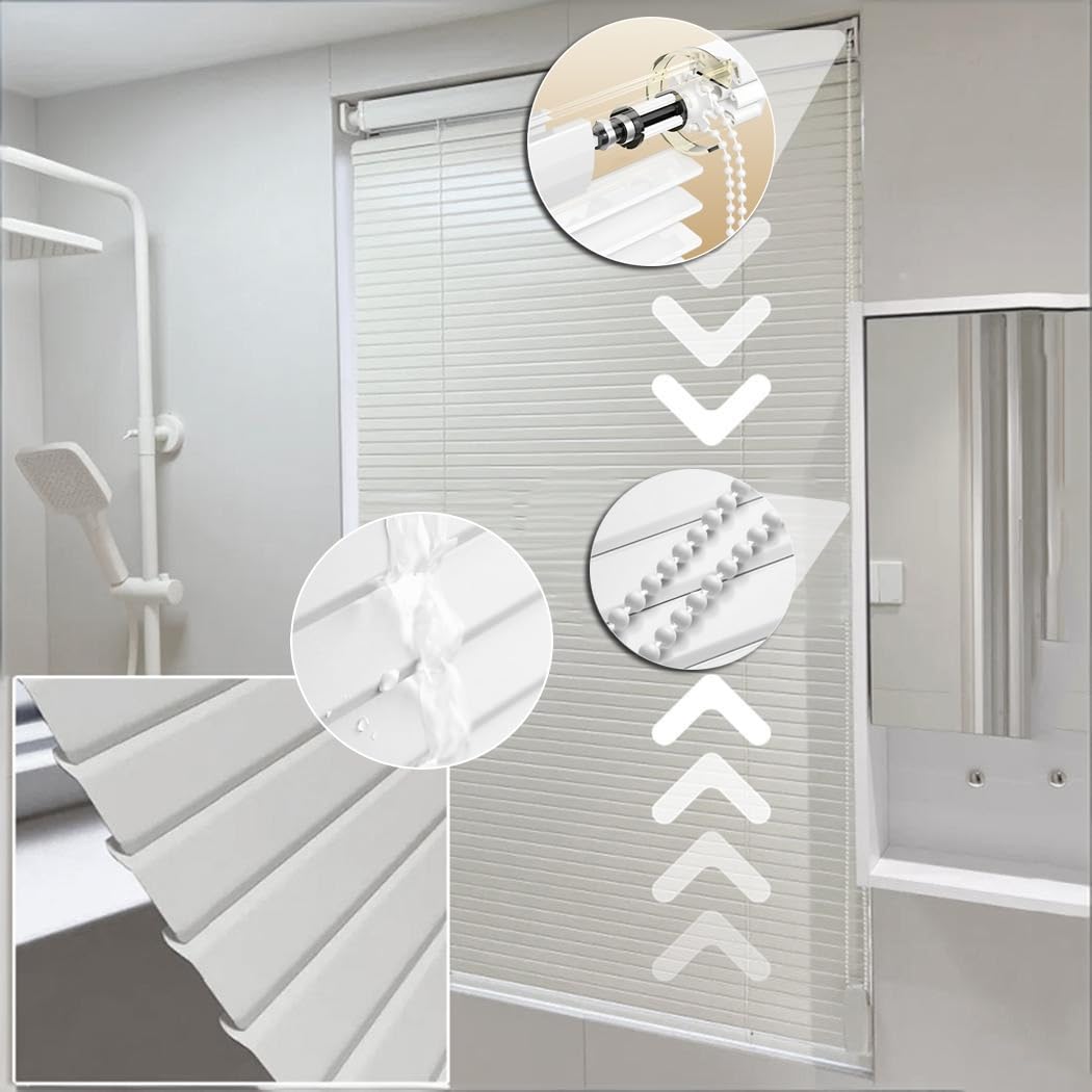 Tenda Veneziana In Alluminio 30 45 60 85 100 120cm, Persiane Veneziane Orizzontali Per Interno Ed Esterno Ufficio E Casa Adatte, Facile Da Montare(Black)