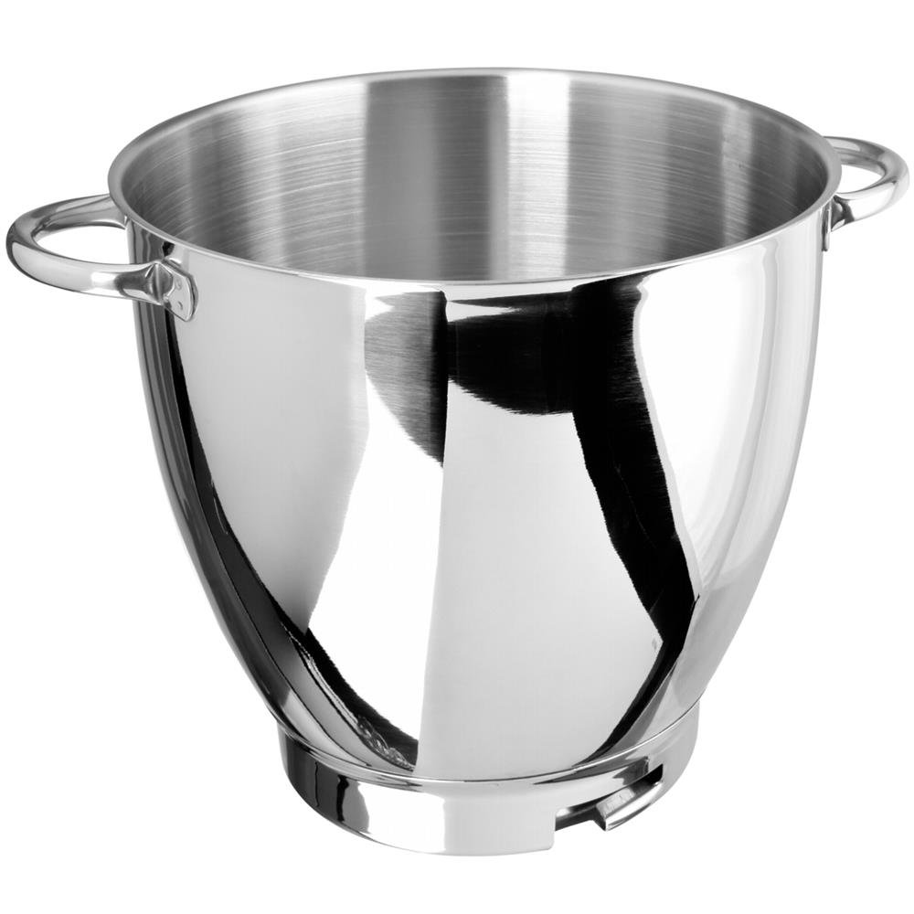 Kenwood 36386A Edelstahlschüssel mit Griffen, 6,7L Volumen, passend für verschiedene Küchenmaschinen, langlebig und praktisch