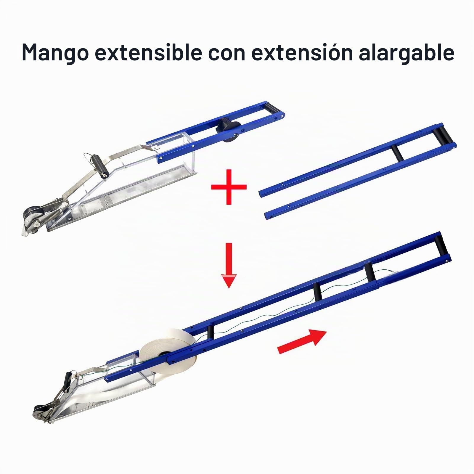 Herramienta de cinta para paneles de yeso, dispensador manual de barro con capacidad de 2,5 L, rueda de corte de resorte, aplicador de compuesto de juntas para acabado de juntas planas y parches