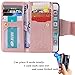 iphone 8 Plus Purse Case,iphone 7 Plus Wallet Case,Auker Trifold 9 Card Holder Vintage Book Leather Folio Flip Magnetic Protective Wallet Case with Mirror&Cash Pocket for iphone 7 Plus/8Plus Rose Gold