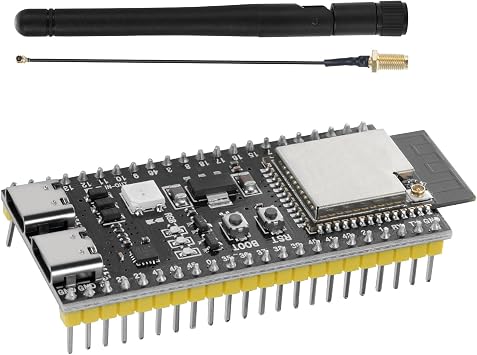 ESP32-S3 DevKitC-1 N16R8 Development Board, Dual-Core Xtensa LX7, 16MB Flash + 8MB PSRAM, WiFi & Bluetooth 5.0, USB-C, External Antenna Support for IoT & Embedded Projects