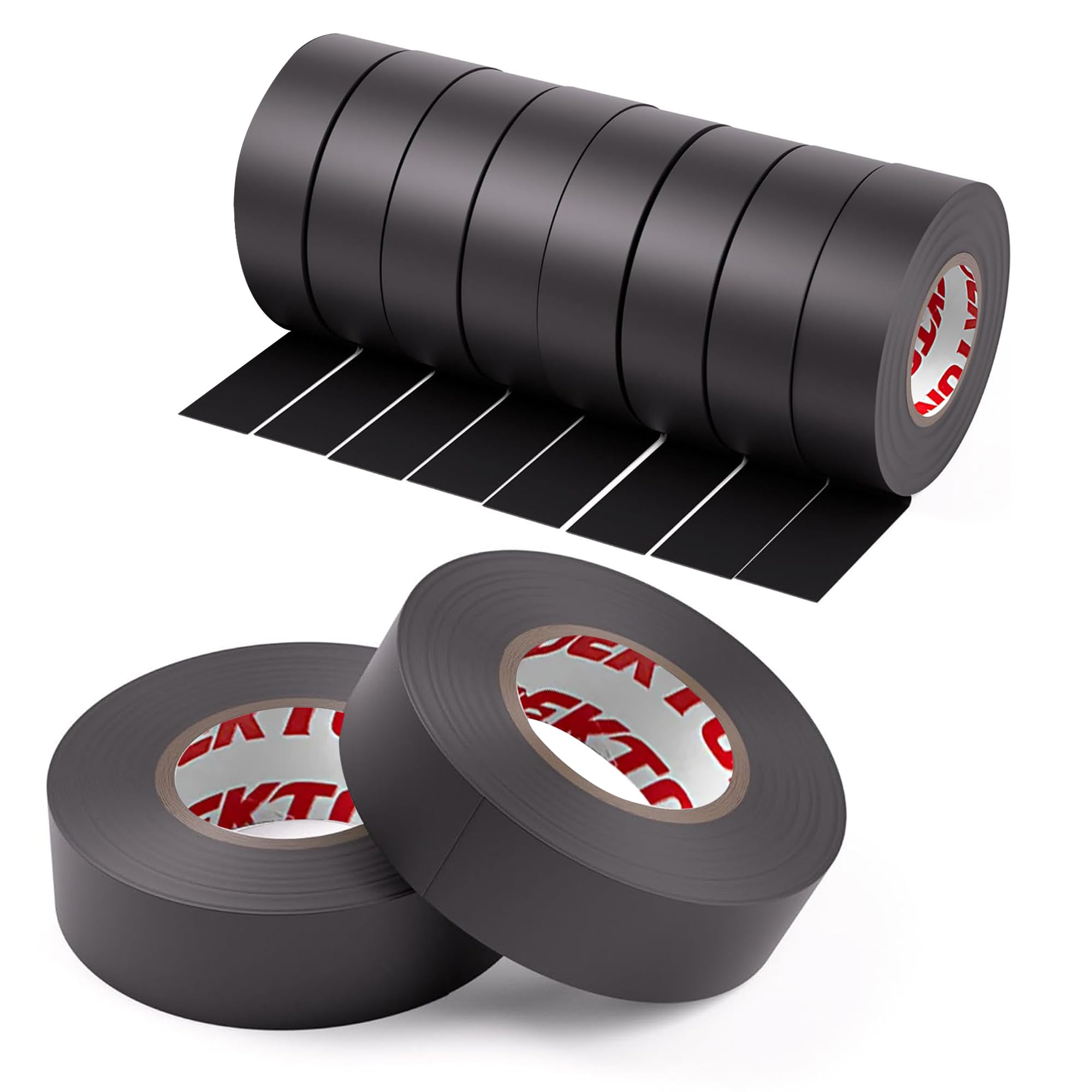 Dekton 10PC Black Insulation Tape | Up to 600V Protection | Self-Fusing Adhesive PVC Tape | Water Resistant for Durability | Works in -0 to 8°C Temperatures | Strong, Reliable, and Long-Lasting