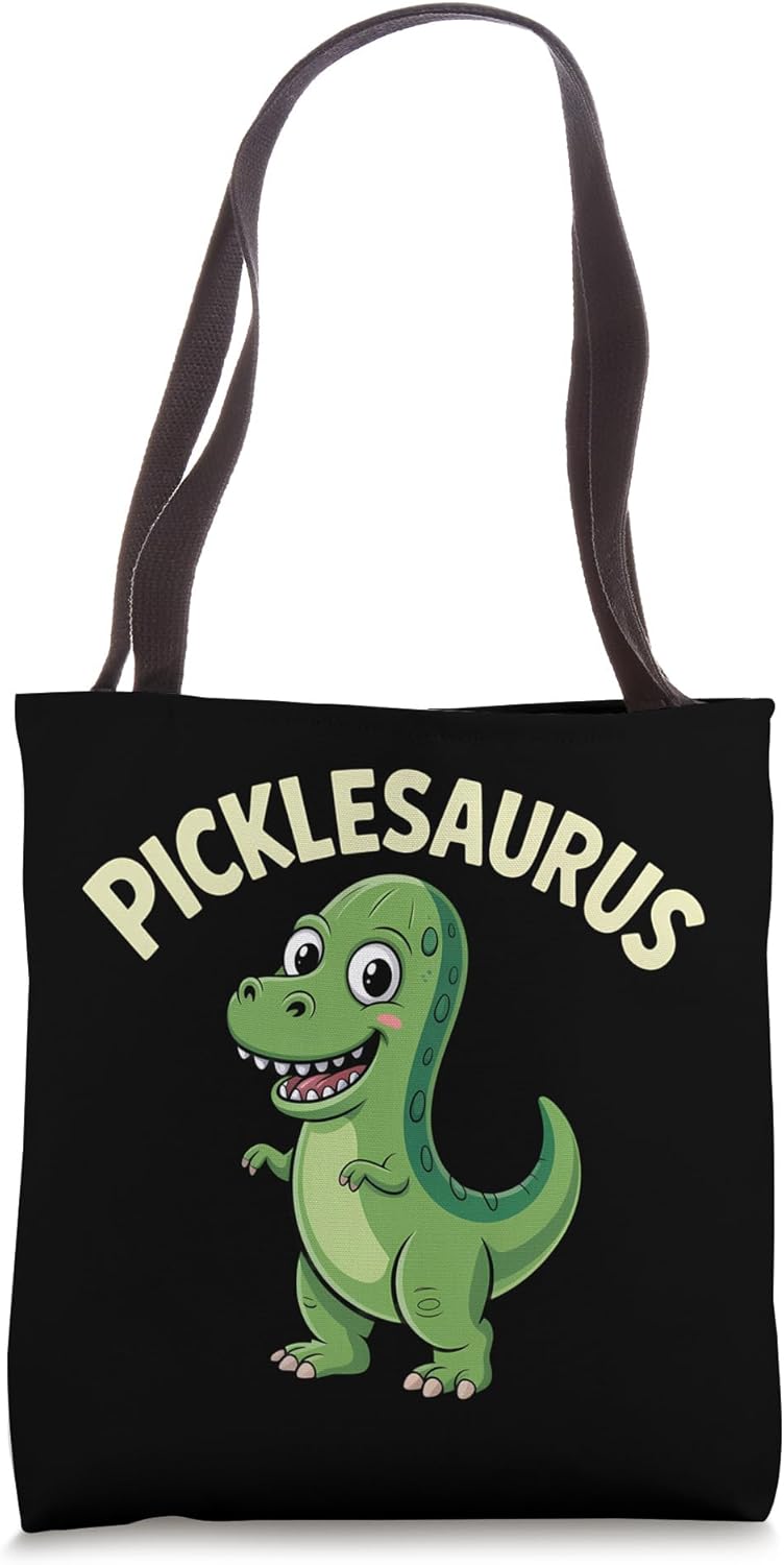 Pickle Dinosaur T-Rex Dill Cucumber Pickling Funny Pickle Tote Bag