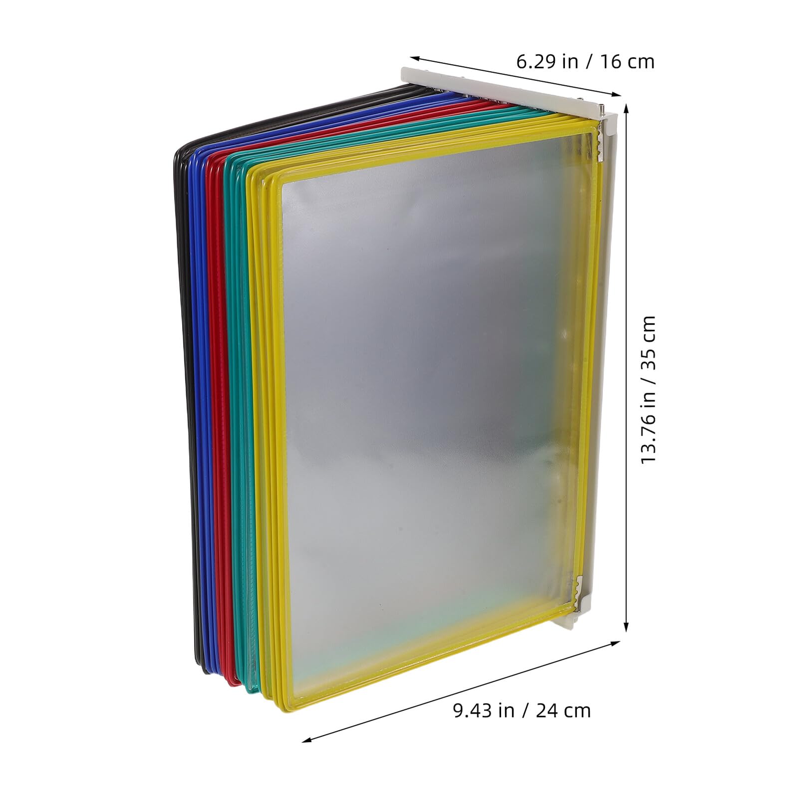 Operitacx Wandmontiertes Katalogreferenzsystem mit 20 Fächern aus Eisen und Pvc zur Effizienten Organisation von Broschüren und Flyern für Büros und Messestände Zufällige Farbe