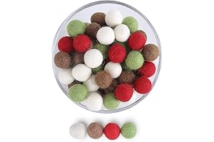 Handcrafted Wool Felt Ball Garland for Festive Christmas Cheer
