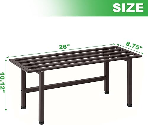 Miniatura 6 de Paquete de 2 soportes de metal para plantas al aire libre, estantes para plantas de interior, 1 nivel resistentes para múltiples plantas, 26